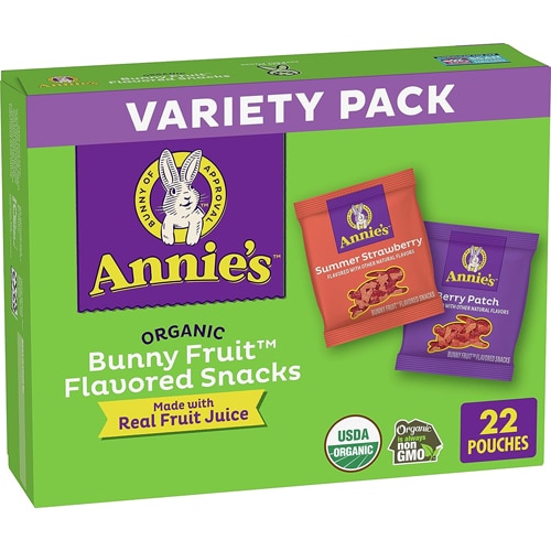 Annie's Organic Fruit Snacks Bunny Variety Pack Summer Strawberry + Berry Patch