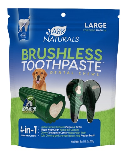 Ark Naturals Brushless Toothpaste Chewables Large Dogs 40-80 Lbs