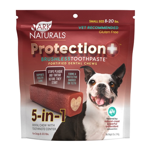 Ark Naturals Protection + Brushless Toothpaste Dental Chews Dogs 8-20 lbs - Small