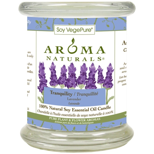 Aroma Naturals Soy Candle Medium Glass Tranquility - Lavender