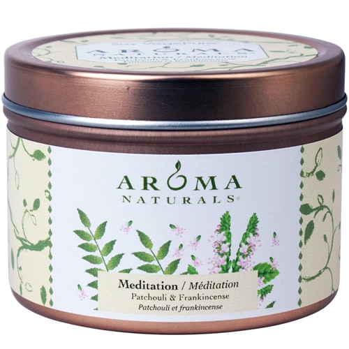 Aroma Naturals Soy Tin Candle Meditation Patchouli & Frankincense