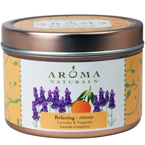 Aroma Naturals Soy Tin Candle Relaxing Lavender & Tangerine