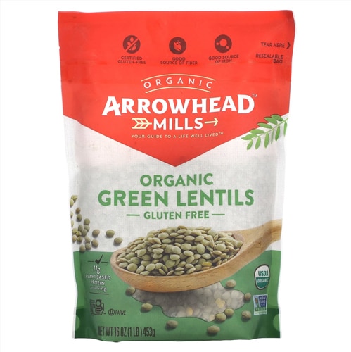 Arrowhead Mills Gluten Free Organic Green Lentils