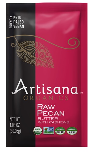 Artisana Organic Raw Pecan Butter with Cashews Squeeze Pack