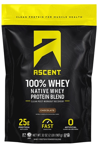 Ascent Native Fuel Whey Protein Powder - Informed Sport Certified Chocolate