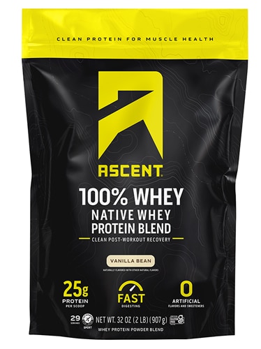 Ascent Native Fuel Whey Protein Powder - Informed Sport Certified Vanilla Bean