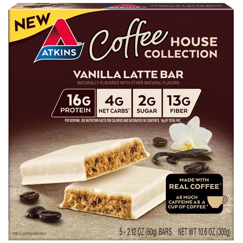 Atkins Coffee House Meal Bar Vanilla Latte