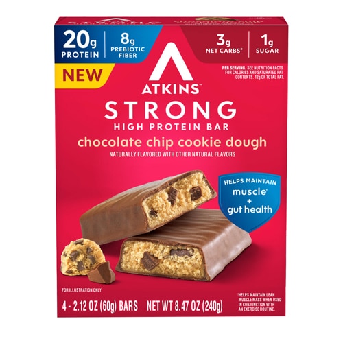 Atkins Strong High Protein Bar Chocolate Chip Cookie Dough