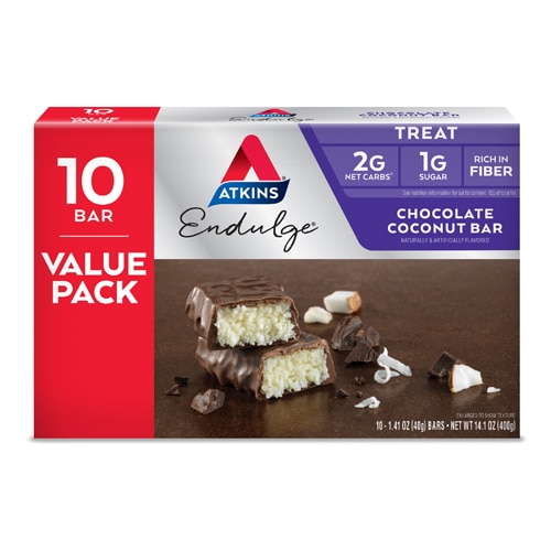 Atkins Treat Endulge Bars Value Pack Chocolate Coconut