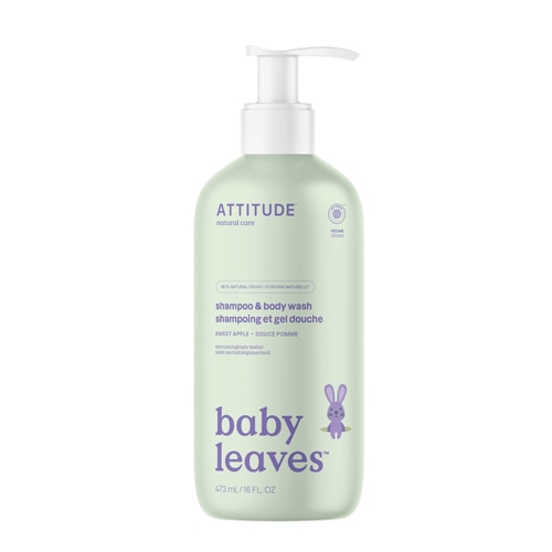 Attitude Baby Leaves 2-in-1 Hair and Body Foaming Wash Sweet Apple