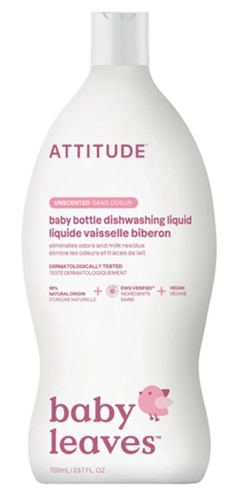Attitude Baby Leaves Baby Bottle Dishwashing Liquid Unscented