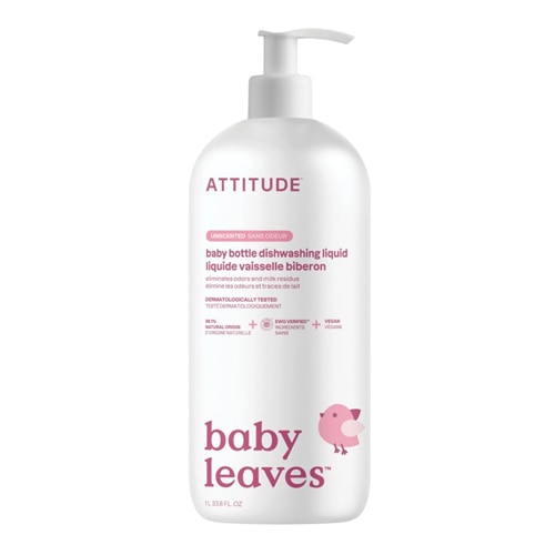 Attitude Baby Leaves Baby Bottle Dishwashing Liquid Unscented