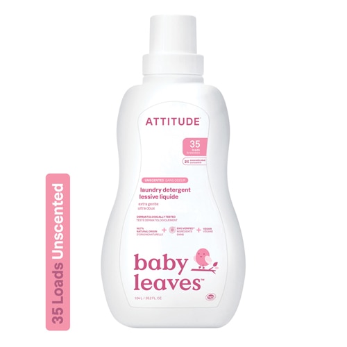 Attitude Baby Leaves Laundry Detergent 35 Loads Unscented