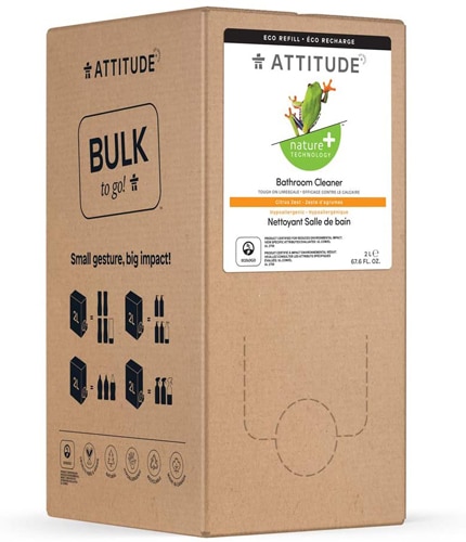 Attitude Bathroom Cleaner Eco Refill Citrus Zest