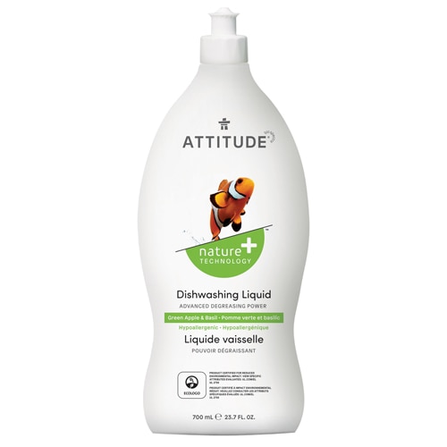 Attitude Dishwashing Liquid Green Apple & Basil