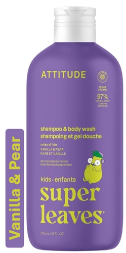 Attitude Kids Super Leaves Shampoo & Body Wash Vanilla & Pear