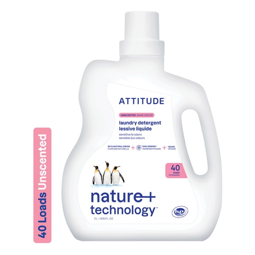 Attitude Liquid Laundry Detergent 40 Loads Unscented