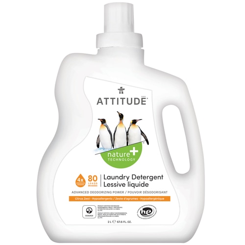 Attitude Liquid Laundry Detergent 4X Concentrated HE Citrus Zest