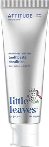Attitude Little Leaves Kids Toothpaste Fluoride Blueberry