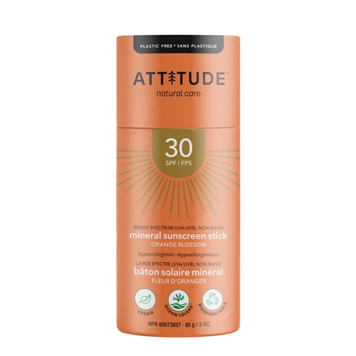 Attitude Mineral Sunscreen Stick - SPF 30 Orange Blossom