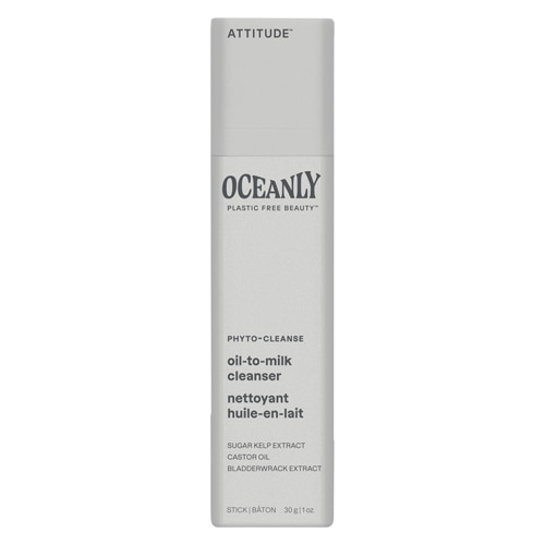 Attitude Oceanly Phyto-Cleanse Solid Oil-to-Milk Cleanser for Sensitive Skin