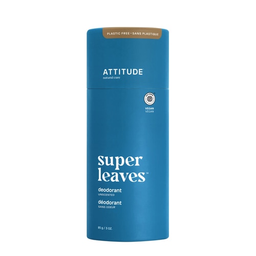 Attitude Super Leaves Deodorant Plastic Free Unscented