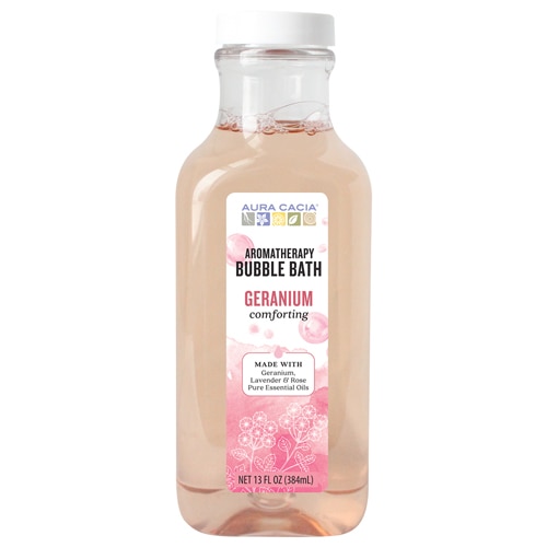 Aura Cacia Aromatherapy Bubble Bath Comforting Geranium