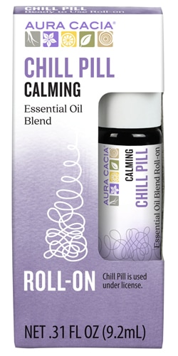 Aura Cacia Essential Oil Blend Relaxing Roll-On Chill Pill