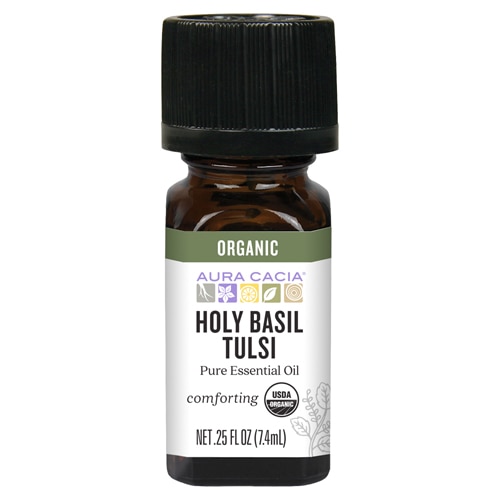 Aura Cacia Organic Pure Essential Oil Holy Basil Tulsi