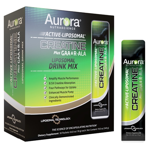 Aurora NutraScience Active-Liposomal Creatine + GAA & R-ALA Drink Mix