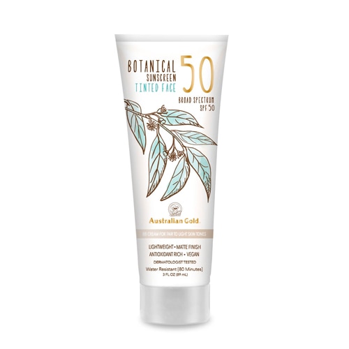 Australian Gold Botanical Tinted Face Sunscreen Lotion - Fair to Light SPF 50