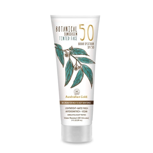 Australian Gold Botanical Tinted Face Sunscreen Lotion - Rich to Deep SPF 50