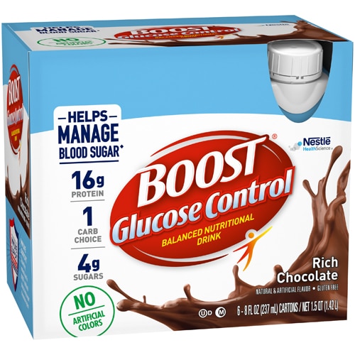 BOOST Glucose Control Nutritional Drink Protein Shakes Rich Chocolate