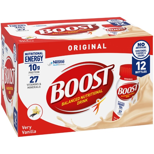 BOOST Original Balanced Nutritional Drink Protein Shakes Very Vanilla