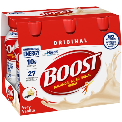 BOOST Original Balanced Nutritional Drink Protein Shakes Very Vanilla