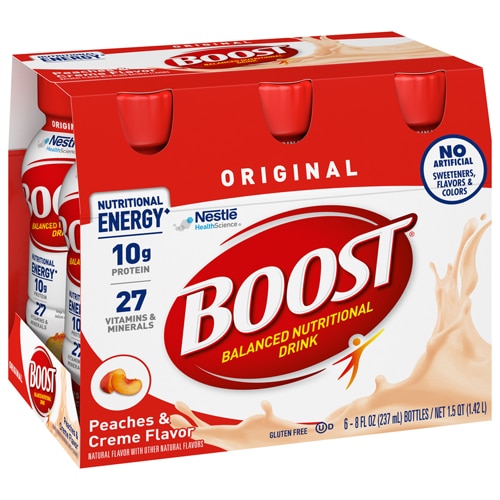 BOOST Original Nutritional Drink Protein Shakes Peaches & Crème