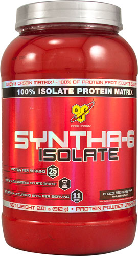 BSN Syntha-6 Isolate Whey Protein Powder Chocolate Milkshake