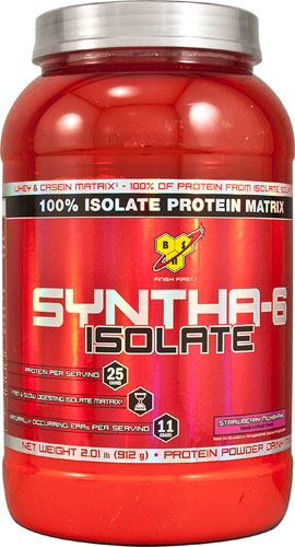 BSN Syntha-6 Isolate Whey Protein Powder Strawberry Milkshake