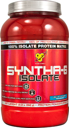 BSN Syntha-6 Isolate Whey Protein Powder Vanilla Ice Cream