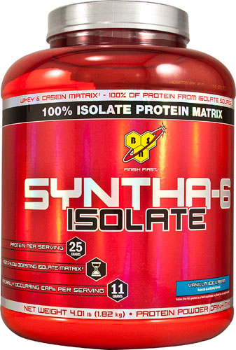 BSN Syntha-6 Isolate Whey Protein Powder Vanilla Ice Cream