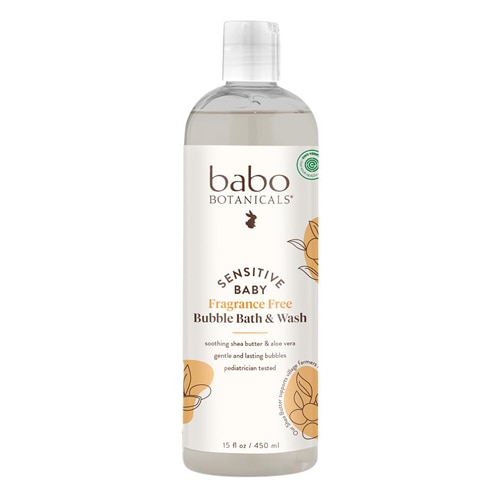 Babo Botanicals Sensitive Baby Bubble Bath & Wash Fragrance Free