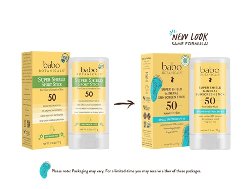 Babo Botanicals Super Shield Sunscreen SPF 50 Fragrance Free Stick
