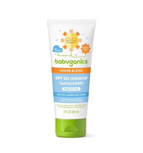 Babyganics Baby Sunscreen Sheer Blend SPF 50 Mineral Lotion