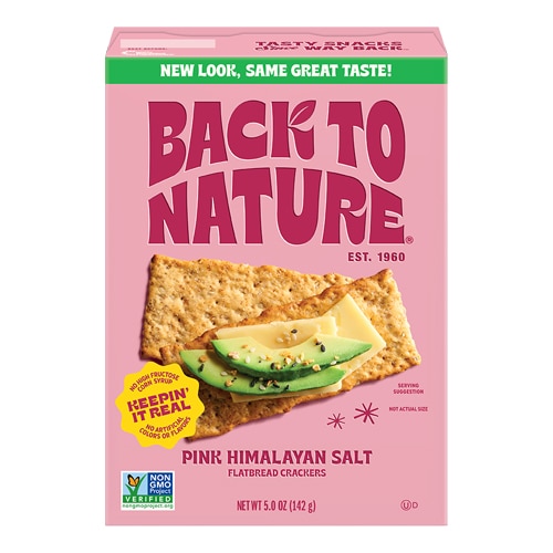 Back To Nature Multigrain Flatbread Crackers Pink Himalayan Salt