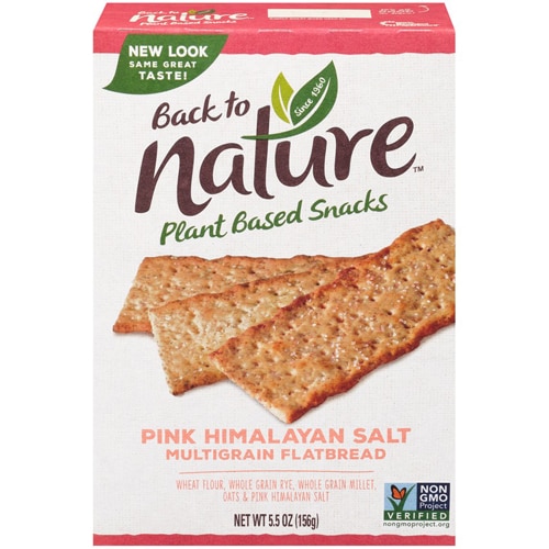 Back To Nature Multigrain Flatbread Crackers Pink Himalayan Salt