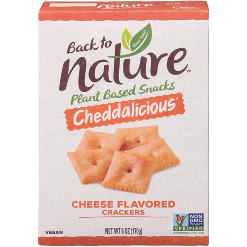 Back To Nature Plant Based Crackers Cheddar Cheese