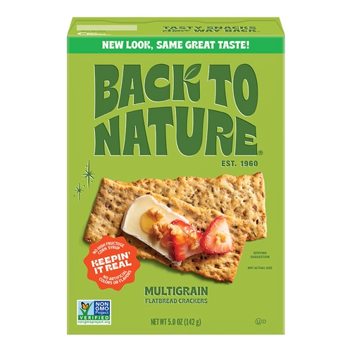 Back To Nature Seeded Flatbread Crackers Multigrain Flax