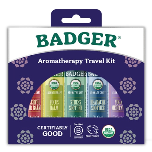 Badger Organic Aromatherapy Travel Kit 5 Pack