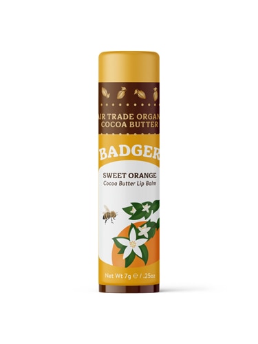 Badger Organic Cocoa Butter Lip Balm Sweet Orange