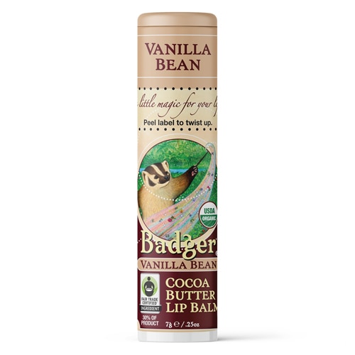 Badger Organic Cocoa Butter Lip Balm Vanilla Bean